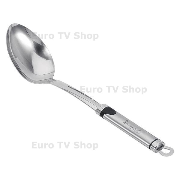 Универсална готварска лъжица Bergner – инокс, 34 x 7 см