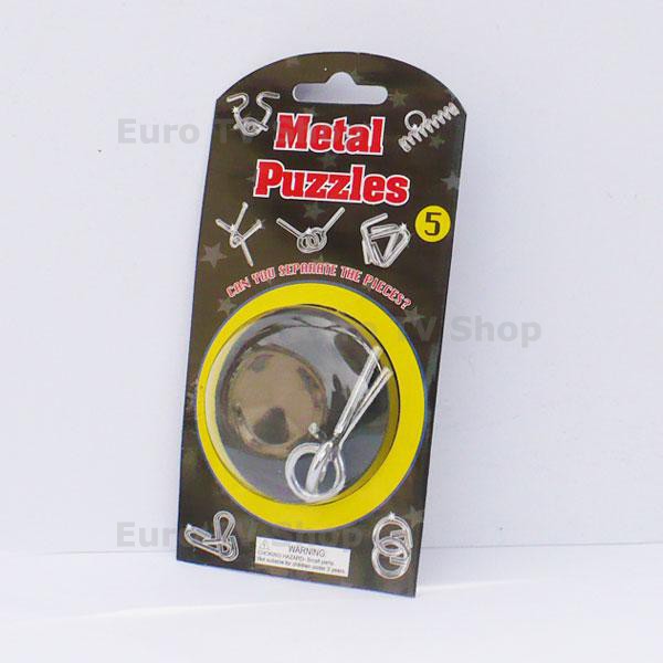Метален пъзел от 2 части – логическа игра за деца над 3 г.